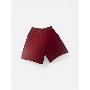 Fruit of the Loom Mens Shorts Burgundy Maroon Elastic Waist Size M (0850)